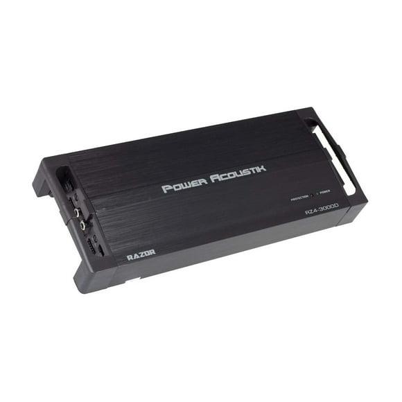 Power Acoustik RZ4-3000D 3000 W Max Razor Series Monoblock 4 Channel Amplifier