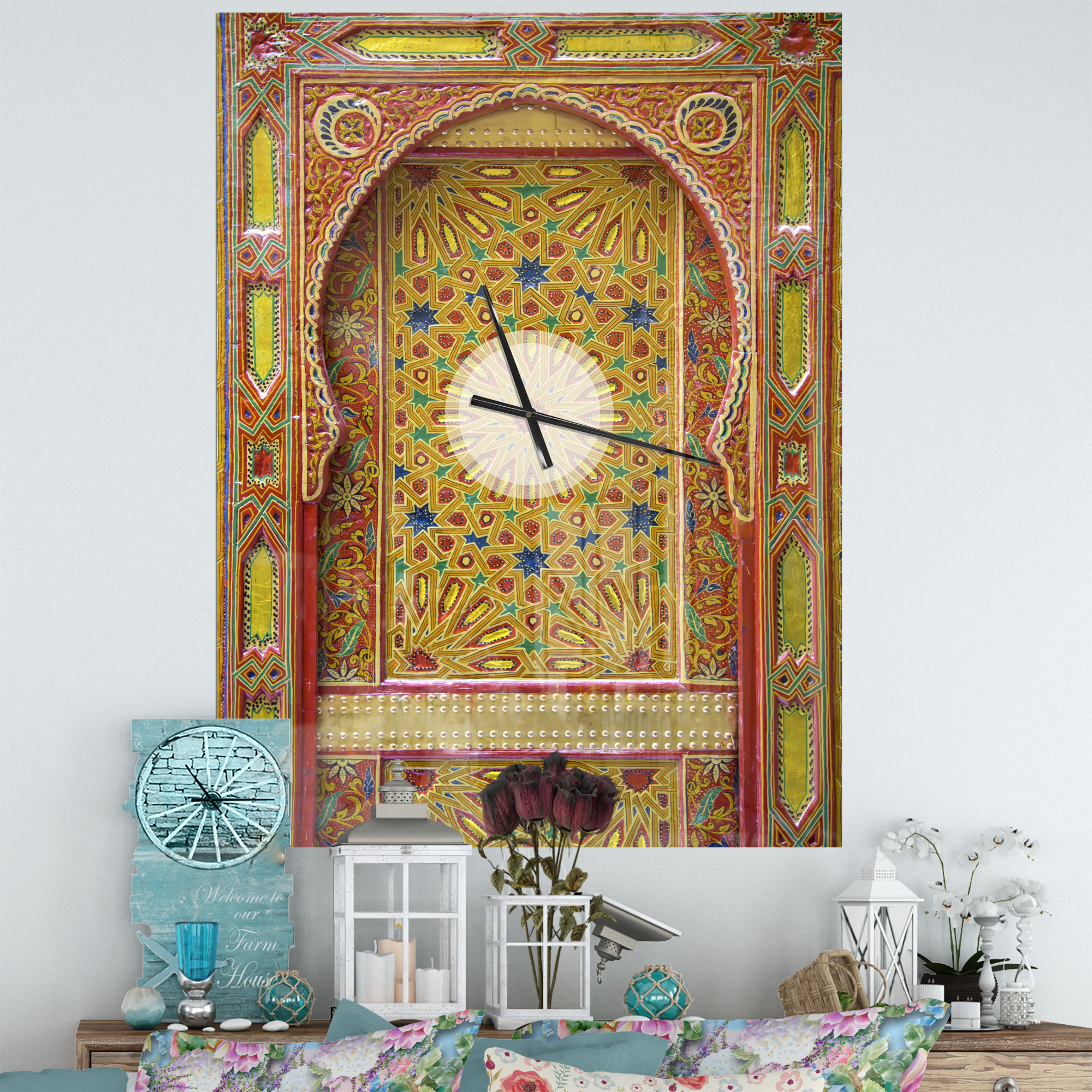Designart 'Boho Style Magic' Bohemian Wall Clock