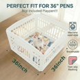 thumbnail image 2 of Non-Slip 36"x36"  Playpen Mat with 3-Layer Comfort,  and Washable  Crate Pad, Travel Mat and Sofa Protector for Puppies, Dogs, Cats, Rabbits, and Small , Blue, 2 of 6