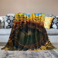 thumbnail image 2 of Orinice Sunflower Warm Lightweight Blanket Soft Fleece Throw Blanket for All Seasons - Decorative Cow Gifts Blanket with Flannel Material in Multiple Sizes 60x80in, 2 of 6