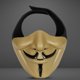 thumbnail image 1 of Accesorios de máscara de media cara V Halloween Half Marks Halloween Party Cosplay Props JShteea El nuevo, 1 of 9