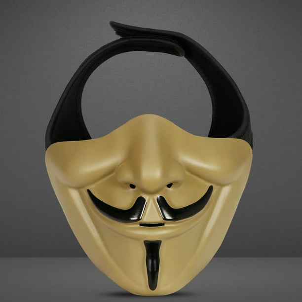 Accesorios de máscara de media cara V Halloween Half Marks Halloween Party Cosplay Props JShteea El nuevo