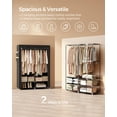 thumbnail image 3 of SONGMICS Portable Closet Wardrobe with Shoe Rack and Cover, Closet Storage Organizer, Black,Adult, 3 of 6