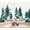 Color 1, variant on Evergreen Pine Tree abstract Dark Teal Turquoise Silhouette Forest Peel and Stick Wall Murals 69"H x 96"W Removable PVC Wallpaper Self-Adhesive Wall Paintings for Bedroom Living Room