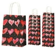 thumbnail image 6 of HOMYL 12Pcs Party Favor Tote Bag Christmas New Year Cards Valentines Day Gift Bags Black Base, 6 of 7