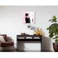 thumbnail image 4 of Catastic Pink Damask Black Cat 24 x 24 Glass Wall Hanging Sign, 4 of 4