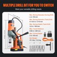 thumbnail image 2 of Mag Drill Press, 1400W 2" Boring Diameter, 2922lbf Power Magnetic Drill with 810 PRM/10-Speed Setting/Quick Change Chuck System/6Pcs Drill Bits, Mag Drill for Metal Surface and Home Improvement, 2 of 7