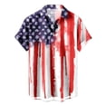 thumbnail image 4 of Nuevas camisas para hombre con bandera estadounidense en 3D, camisas casuales estampadas de manga corta para mujer, camisas hawaianas con botones, ropa de playa, 4 of 4