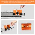 thumbnail image 3 of Hand Cranked Chainsaw Sharpener, Anodizing Clamp Orange Chainsaw Chain Sharpening Jig Portable  For Garage, 3 of 8