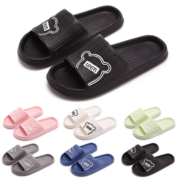 XINPING Bathroom Slippers for Women Men, Soft Thick Non Quick Drying Breathable Slides, Portable EVA Footwear for Travel, Bathroom, Pool, Daily Casual Wear