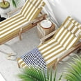 thumbnail image 6 of Chaise Lounge Cushions Outdoor, 3" Thick Waterproof High-Density Foam with Adjustable Ties & Removable Cover, 72"x21" Patio Poolside Chair Cushions for Garden Beach (2, Yellow White Stripes), 6 of 13