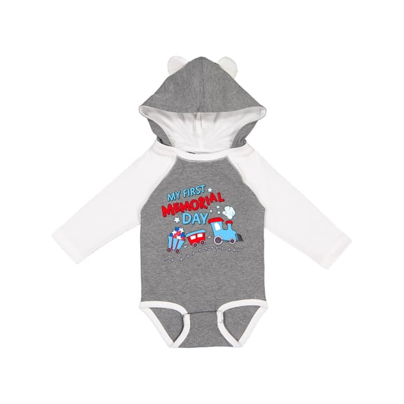 Inktastic My First Memorial Day Train Boys or Girls Long Sleeve Baby Bodysuit