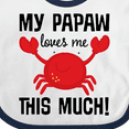 thumbnail image 4 of Inktastic My Papaw Loves Me Boys or Girls Baby Bib, 4 of 4