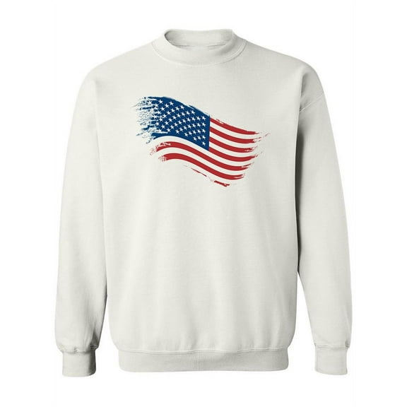 Usa Grunge Flag Graphic Sweatshirt Women -Image by Shutterstock, Female Large