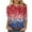 Navy, variant on CFLVAEK Plus Size 4th of July Shirts Women 2025 Novelty Red White and Blue Glitter Graphic T Shirts Casual 3/4 Sleeve Crewneck Tshirts Independence Day Tops XXL