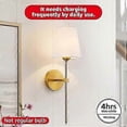 thumbnail image 5 of E14 Rechargeable Light Bulb,2Packs,300LM,40W Equivalent,Detachable Charging,3 Color Temperature,Remote Control Puck Emergency Lamp, 5 of 5
