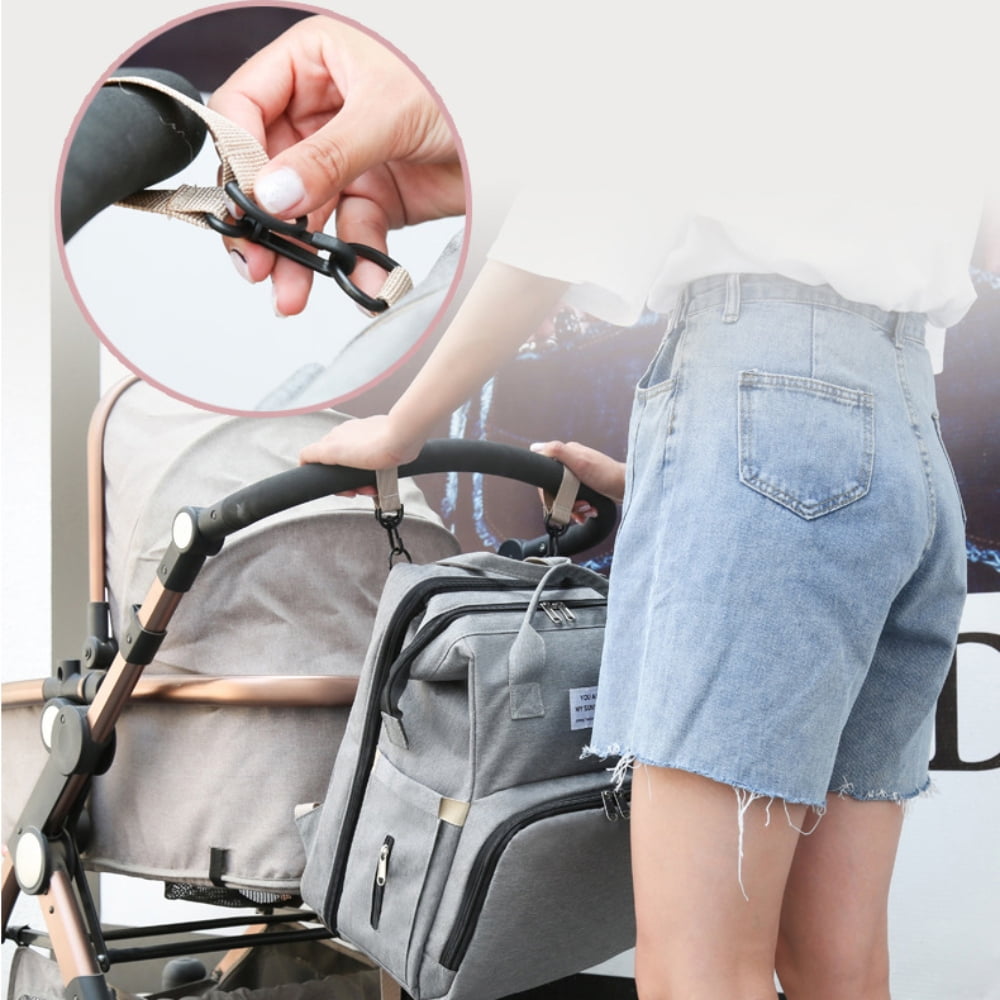 Threemushroom Diaper Bag Backpack with Changing Station for Boys Girl - External usb charging port Large Travel Waterproof Diapers Bag with Stroller Straps, Portable Diaper Changing Bag Blue