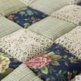 thumbnail image 3 of Xiao Hua patchwork chair cushion with tie -1 piece, 15.75 * 15.75 inch farmhouse print cushion with exquisite lace trim, suitable for kitchen dining chair cushion, style 05, 3 of 4