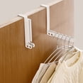 thumbnail image 3 of sunsanly 1/2Pcs Door Drying Rack Storage Hook Strong Load-bearing Foldable Design Easy to Install Laundry Hanging Coat Clothing Hanger Hook with 6 Groves, 3 of 7