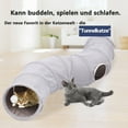 thumbnail image 2 of Road Cat Tunnel Cat Toy Dog Tunnel Donut Circle Shape Foldable Removable Gray, 2 of 7