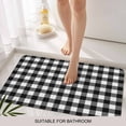 thumbnail image 3 of Black White Plaid Door Mat&nbsp;Indoor Outdoor Entrance,Non Slip Small Rug for Kitchen Bathroom Entryway Rug,Modern Simple Buffalo Check Gingham Washable Doormat Floor Mat 18x30 Inch, 3 of 8