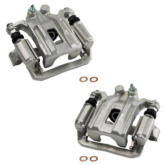 TRQ Rear Brake Caliper Set Compatible with 2005-2021 Nissan Frontier 2005-2015 Xterra