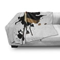 thumbnail image 3 of Popstar Party Soft Flannel Fleece Throw Blanket, Electric Guitar Fretboard on Black Grungy Color Splashes Art, Cozy Plush for Indoor and Outdoor Use, 60" x 80", Black Pale Brown Cream, by Ambesonne, 3 of 6