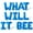 Blue, variant on Letter Balloons - WHAT WILL IT BEE 16" Inch Alphabet Letters Foil Mylar Balloon Baby Shower Party Banner (Purple)