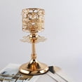 thumbnail image 1 of Pted Candlestick Stand Metal Crystal Votive Candle Holder for Table Centerpiece Wedding Christmas Ornament Housewarming Gift M perfecl Candelero, 1 of 6