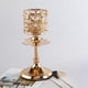 thumbnail image 2 of Gold Plated Pillar Candlestick Stand Metal Crystal Votive Candle Holder for Table Centerpiece Wedding Christmas Ornament Housewarming Gift M, 2 of 6