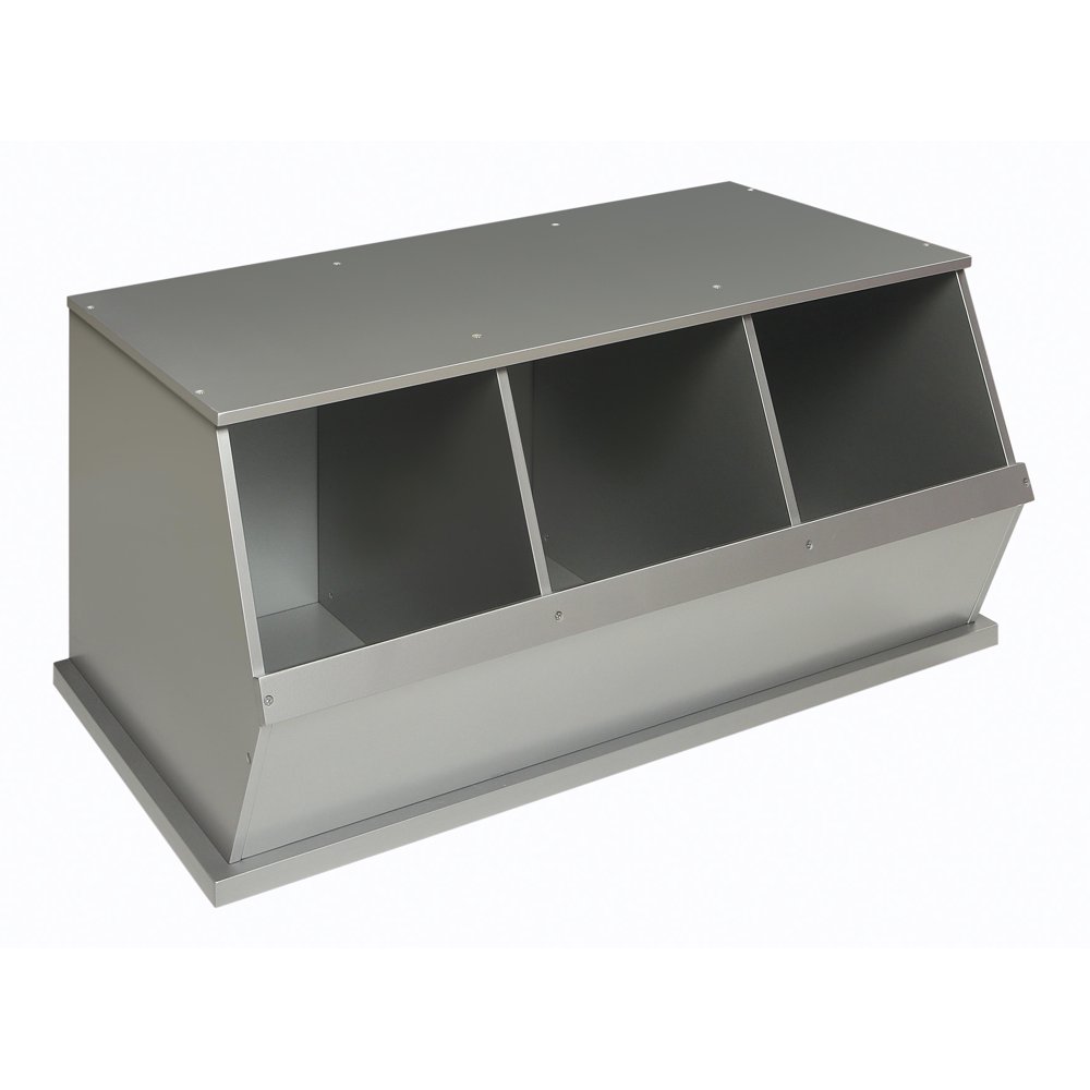 Badger Basket Three Bin Stackable Storage Cubby, Multiple Colors - Walmart.com - Walmart.com