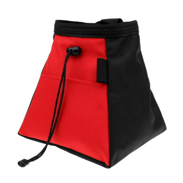 Boucle de Ceinture Imperméable en Sac de Craie avec Doublure en Molleton pour Escalade sur Roche, Bloc, Gym - Rouge
