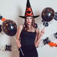 thumbnail image 3 of 2 uds sombrero de bruja de Halloween cinta de terciopelo dorado sombrero de bruja vestido de graduación para adultos sombrero de bruja, 3 of 5