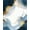 Blue Gray Gold White, Pattern 6, variant on ODIKA 8'x10' Washable Area Rug Abstract Brushstroke Interlocking Contemporary Farmhouse Lightweight for King Size Bedroom Under Bed, Master Suite, Non-Shedding, Easy Care