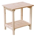 thumbnail image 1 of Shine Company 4104N Rectangular Wooden Indoor Outdoor Patio Side Table, Natural, 1 of 10