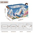 thumbnail image 7 of Yayeee Foldable Storage Basket for Shelves with Handles Waterproof Cloth Bins, Abstract Snow Mountain, 7 of 7