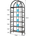 thumbnail image 2 of Tribesigns 6 Tier Standard Bookcase, Metal Black, 11.81" x 31.50" x 78.74", 52 lb, 2 of 7