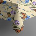 thumbnail image 4 of Butterfly Flower Plant Pattern Rectangle Tablecloth 60"x120",Waterproof Polyester Rectangle Table Cloth, Wipeable Spillproof Polyester Tablecloth for Dining, Camping, Indoor and Outdoor, 4 of 6