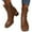 Brown, variant on POROPL Womens Boots Ankle Fashion High Heel Side Zip Up Shoes,Boots for Saving Size 4.5
