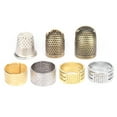 thumbnail image 3 of 7pcs Sewing Thimble Set, Adjustable Finger Shield  Fingertip Thimble, Brass Fingertip Protector, Needlework Embroidery Accessories, 3 of 8