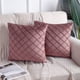 thumbnail image 1 of Funda de almohada de rejilla cuadrada bordada de terciopelo de color sólido, funda de cojín de sofá de terciopelo de modelo liviano para habitación, 1 of 6