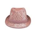 thumbnail image 2 of Top Headwear Womens Fashion Lace Fedora Hat - Light Pink, 2 of 4