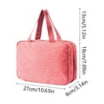 thumbnail image 3 of Four Fold Dry Wet Separation Hanging Toiletry Bag, Portable Makeup and Cosmetic Storage with Waterproof Polyester for Beach Travel and Gym, Organizer for Swimsuits Towels and Sunscreen, 27x8cm, 3 of 6