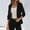 Black collared 3/4 sleeve jacket women a1, variant on thefmos Women's Collared Button Front Jacket 3/4 Sleeve Solid Color Casual Coat Casual Fashion Fall Spring Outfit, White L