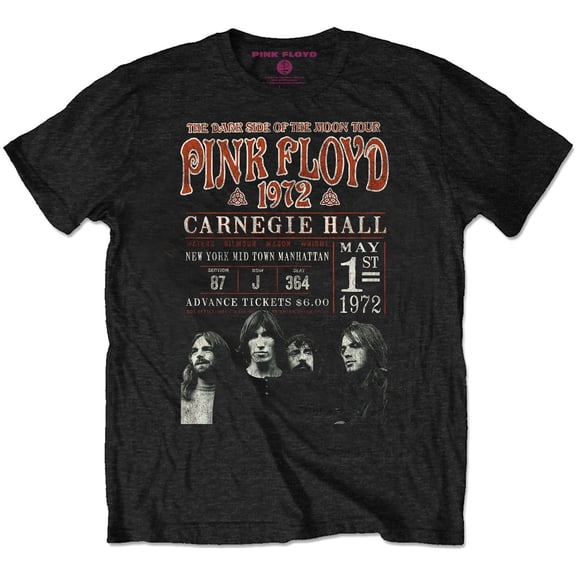 Pink Floyd Unisex T-Shirt Carnegie '72 (Eco-Friendly) (Small)