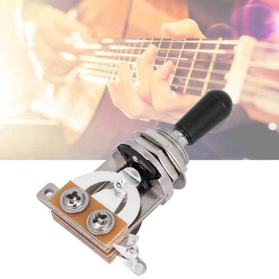 3 Way Guitar Toggle Switch Guitar Pickup Selector Part for Guitar Learner Player(Black)