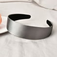 thumbnail image 4 of Plain Satin Hair Bands Hoops for Women Non-slip Fashion Wide Head Hair Bands Solid Color Head Band Headbands for Girls Teenages Grey Headband No Teeth Thick Hairband Hair Hoops for Women Girls, 4 of 6