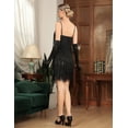 thumbnail image 5 of PrettyGuide Women's 1920s Flapper Dress V Neck Slip Fringed Sequin 20s Great Gatsby Party Mini Dress, 5 of 7