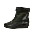 thumbnail image 3 of PEERAGE Rena Women's Wide Width Leather Booties with Zipper, 3 of 6