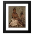 thumbnail image 2 of George Catlin 20x23 Black Modern Framed Museum Art Print Titled - Eh-Toh’K-Pah-She-Pee-Shah, Black Moccasin, Aged Chief (1832), 2 of 5